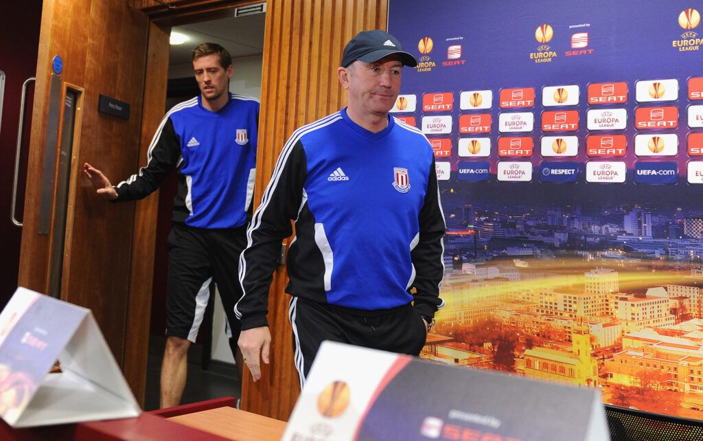 Peter Crouch and Tony Pulis