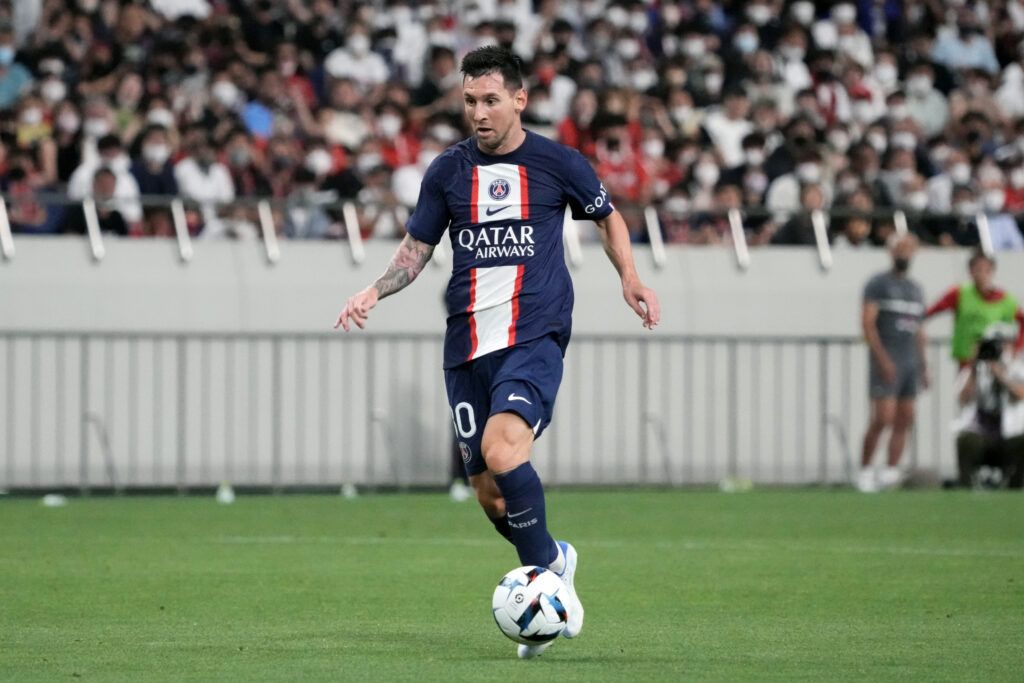 Lionel Messi of Paris Saint-Germain in action 