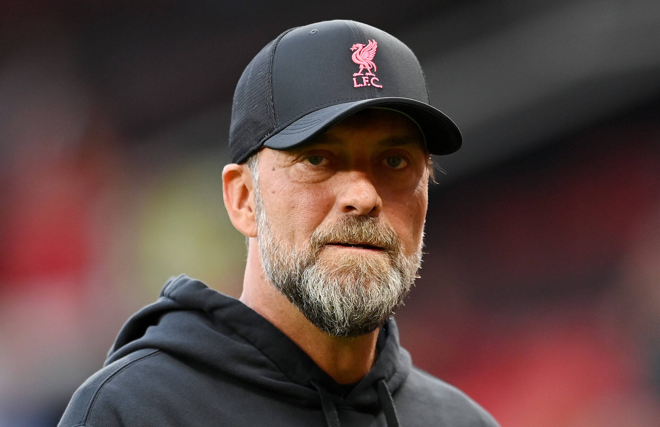 Liverpool boss Jurgen Klopp watches on