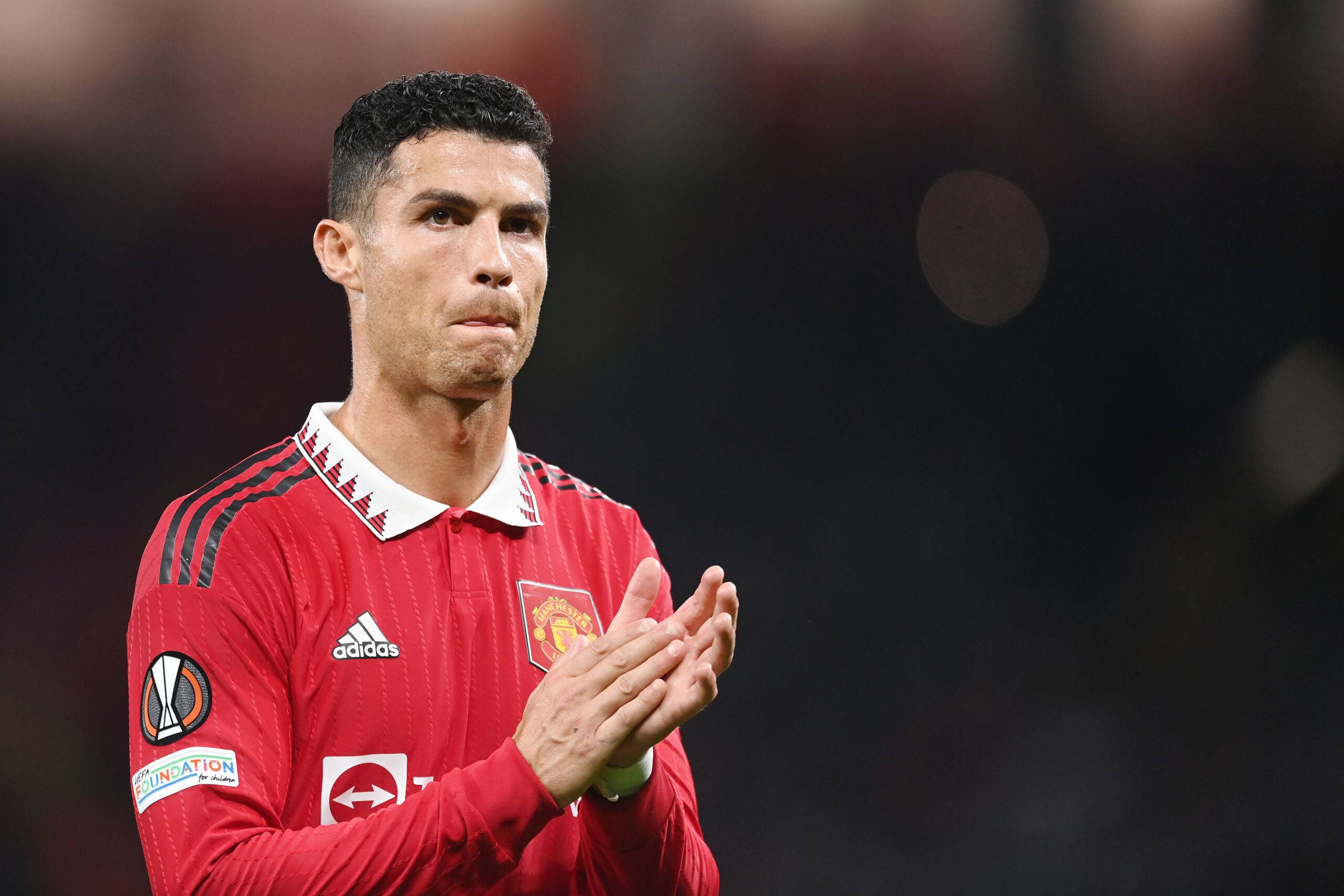Cristiano Ronaldo of Manchester United in action during the UEFA Europa League group E match