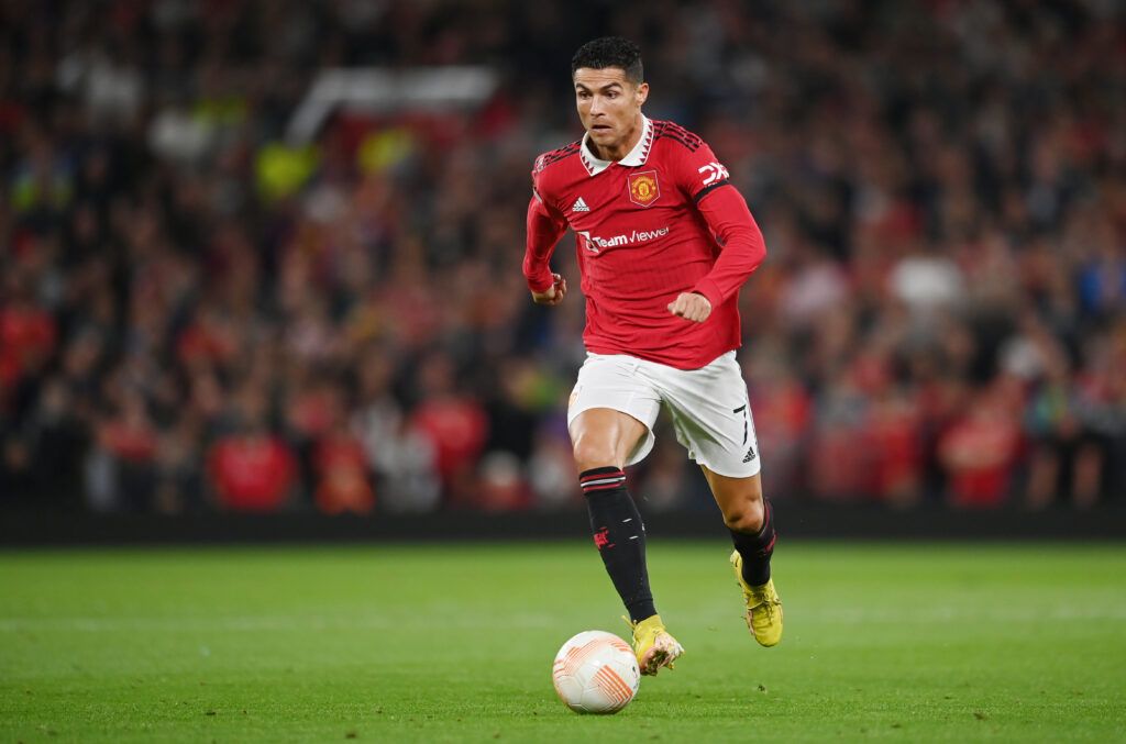 Cristiano Ronaldo of Manchester United in action 