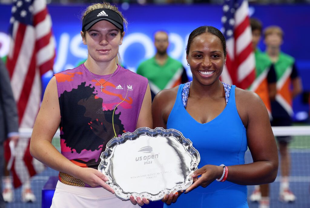 Caty McNally and Taylor Townsend at the US Open