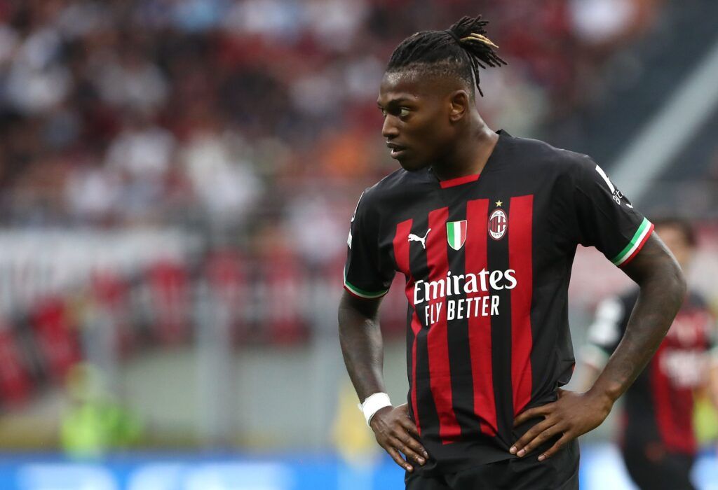 Rafael Leao of AC Milan looks on during the UEFA Champions League group E match