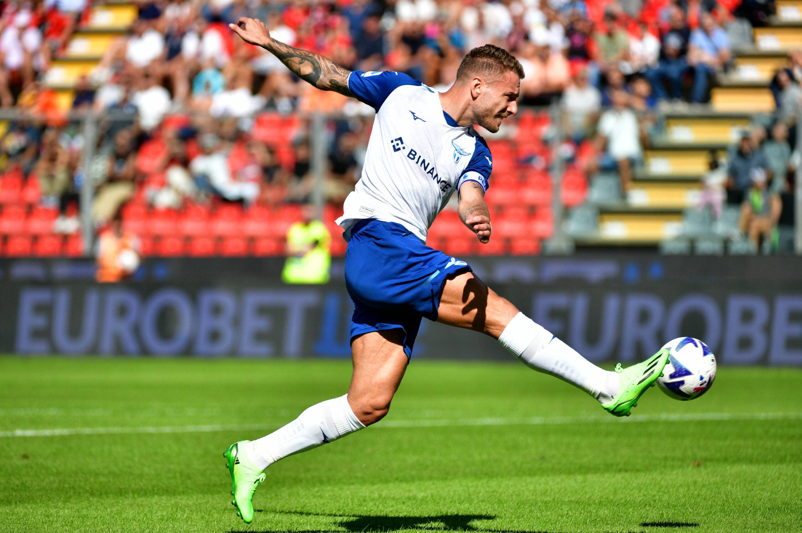 Ciro Immobile of SS Lazio kicks the ball