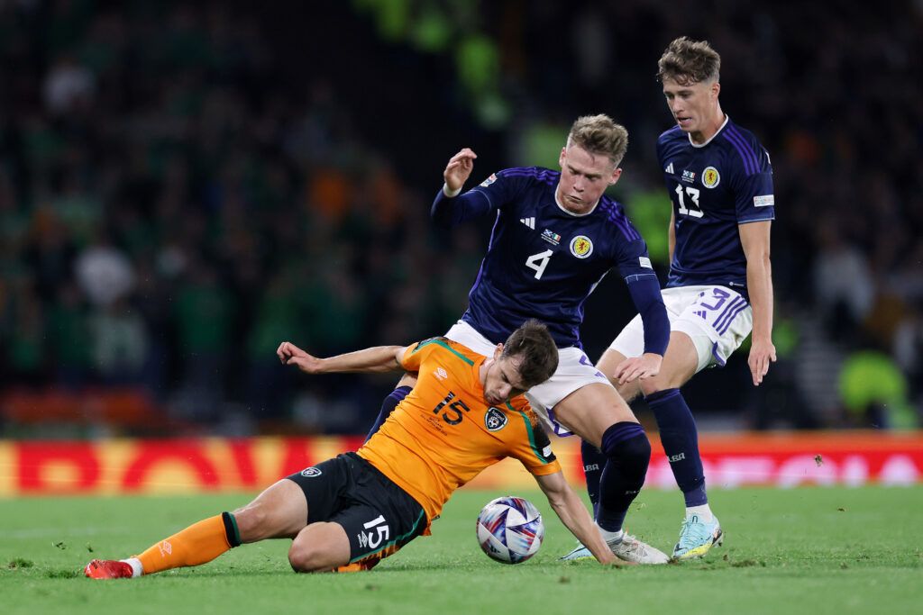 Scott McTominay in action for Scotland vs Ireland