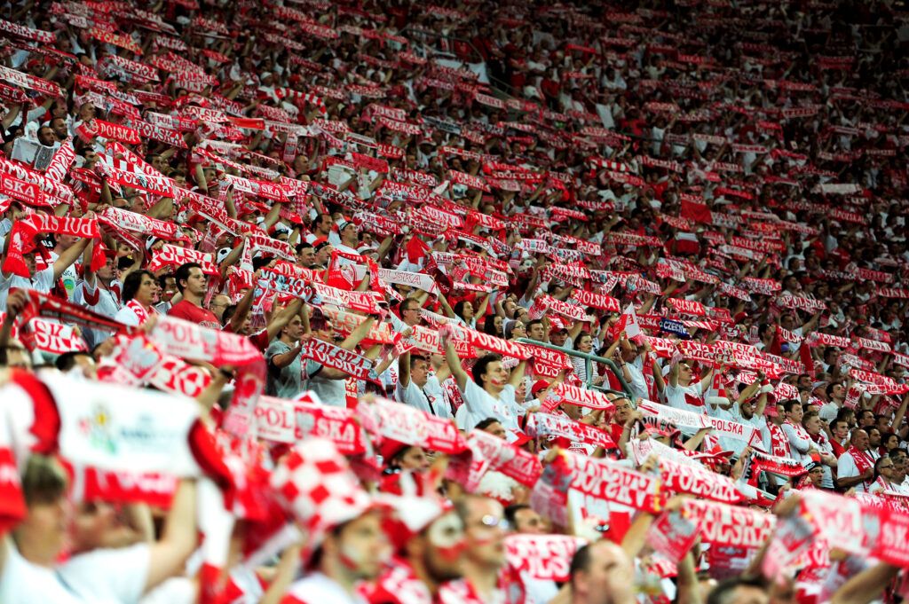 Poland fans watching their team