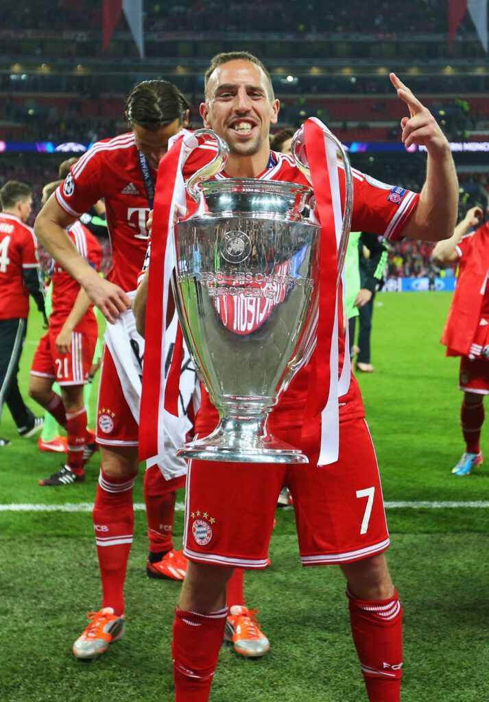 Franck Ribery with the Champions League trophy