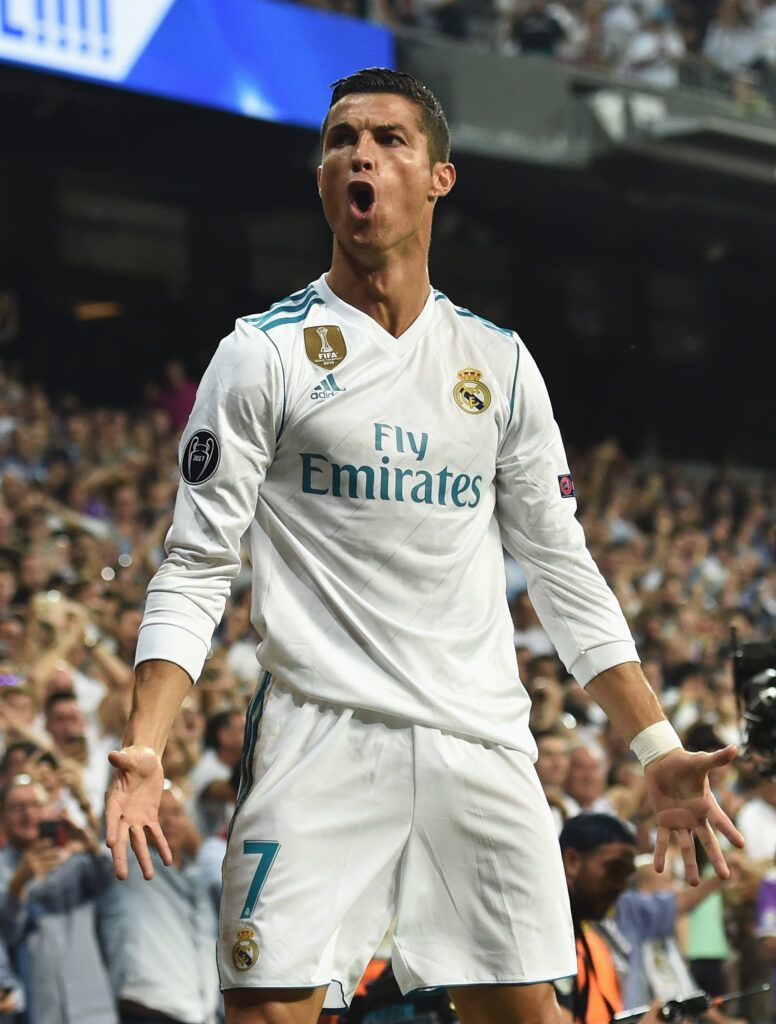 Cristiano Ronaldo celebrates with Real Madrid