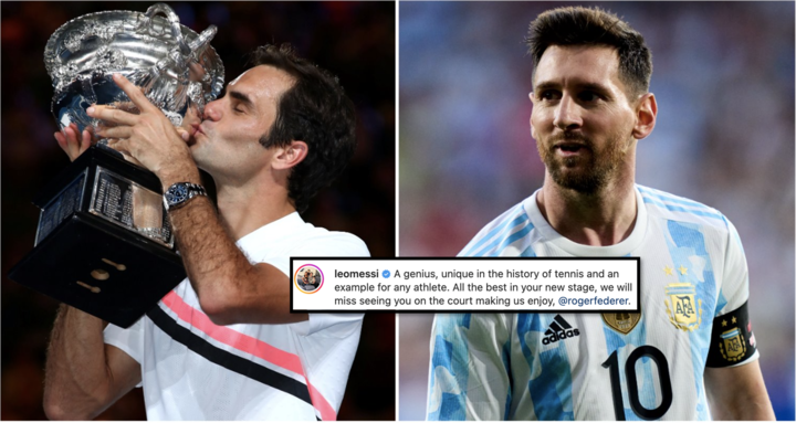Lionel Messi Pays Tribute To Roger Federer