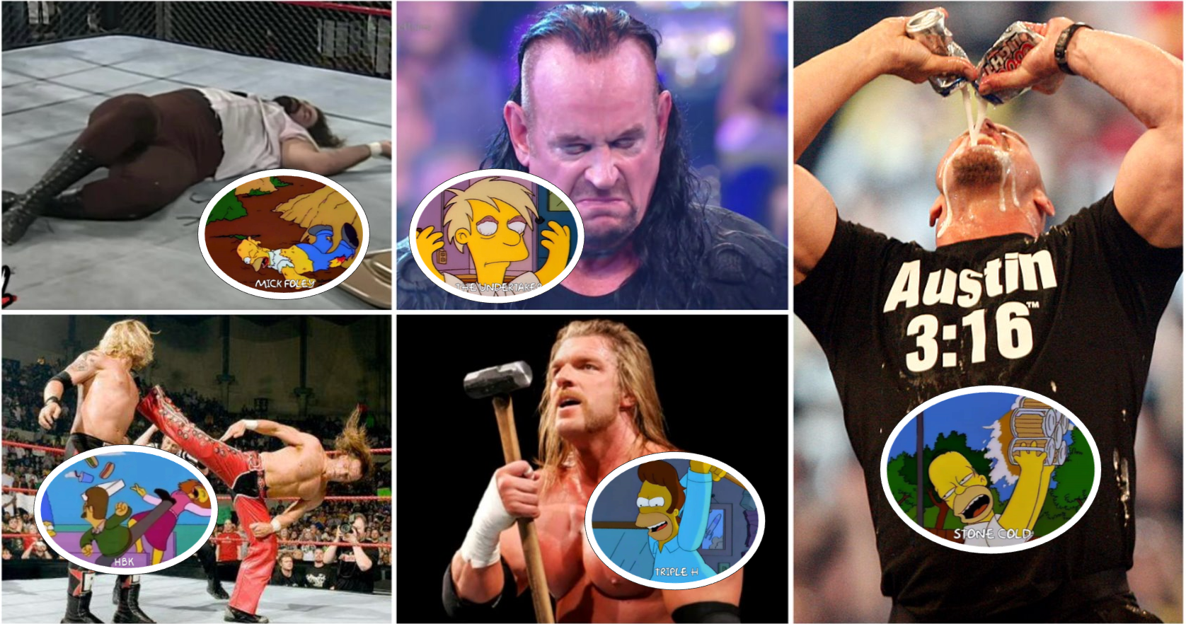 WWE Superstars from the Attitude Era as Simpsons characters thread is so good