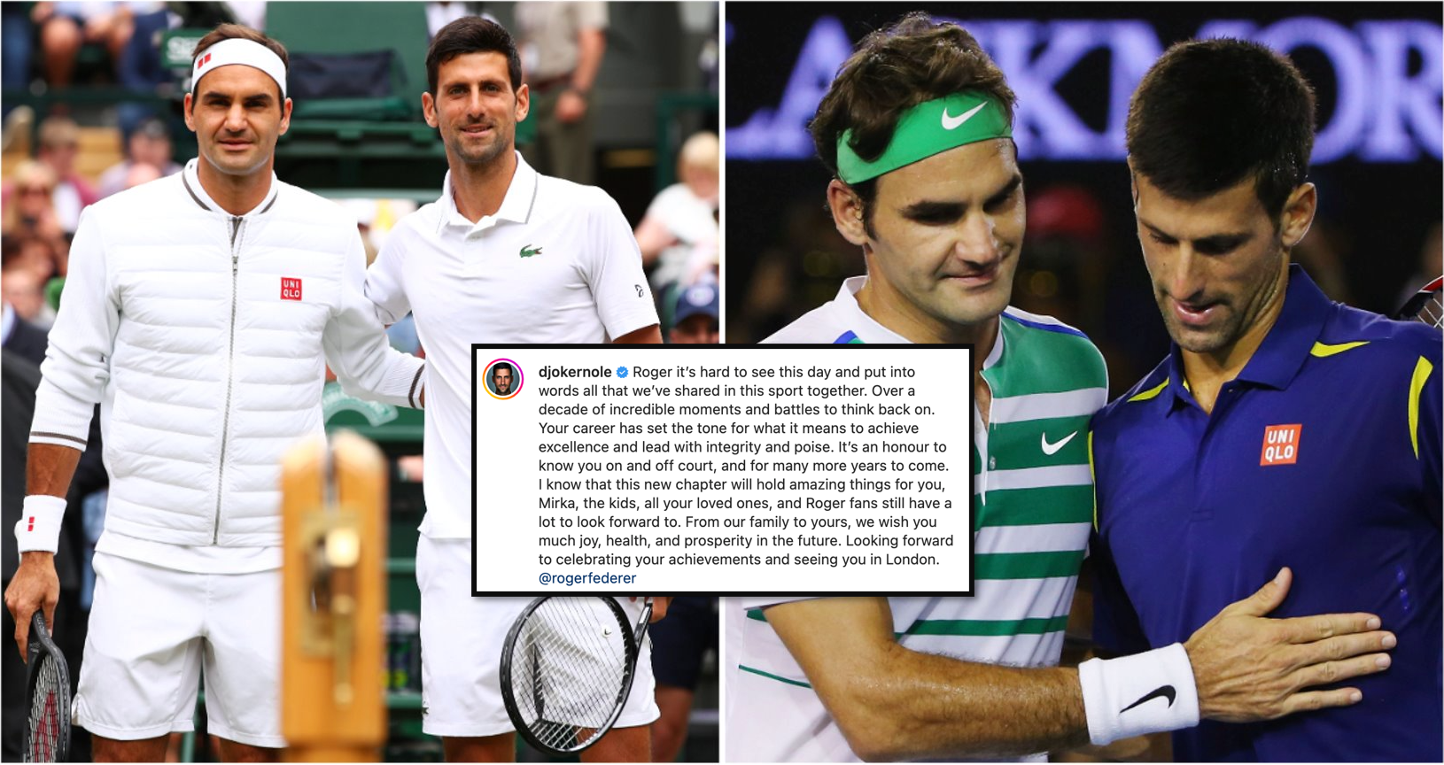 Roger Federer: Novak Djokovic pays beautiful retirement tribute