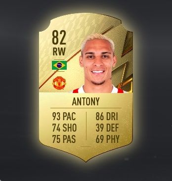 Antony's FIFA 23 card
