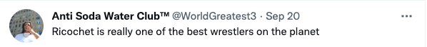 WWE fans are always full of praise for Ricochet
