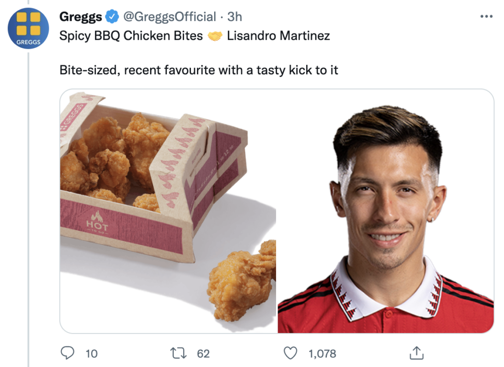 Le post incroyable de Gregg sur les joueurs de Premier League en tant qu'éléments de leur menu
