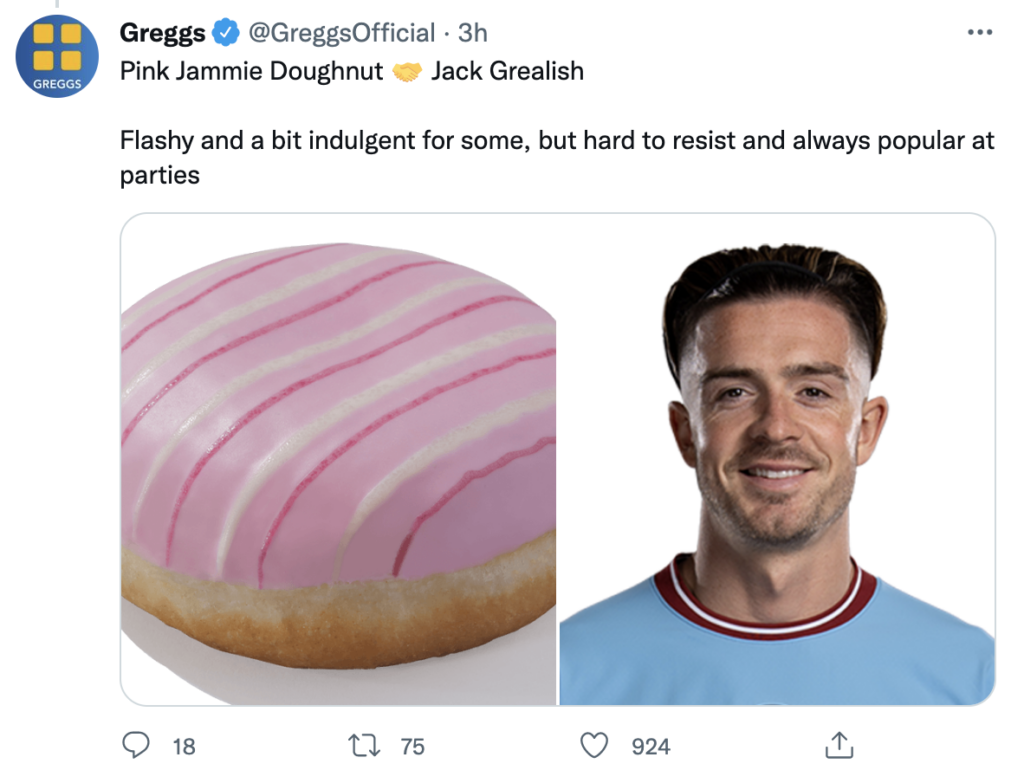 Greggs post incredible thread of Premier League players as items on their menu