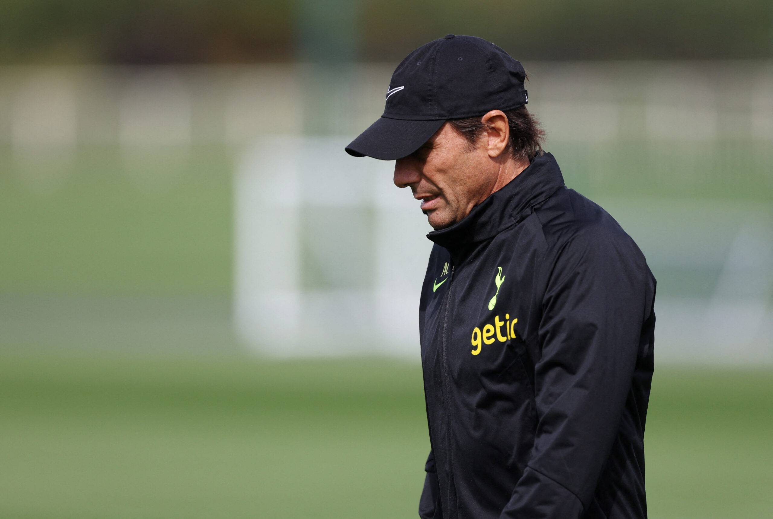 Tottenham Hotspur manager Antonio Conte during training
