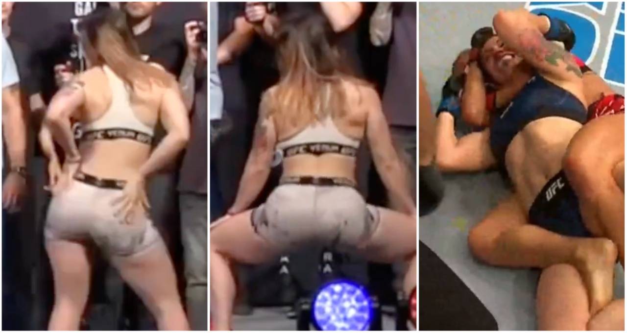 UFC Paris - Ailin Perez Choked Out After Twerking At The Weigh-In