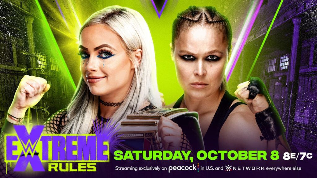 WWE Extreme Rules 2022 Póster oficial Liv Morgan Ronda Rousey