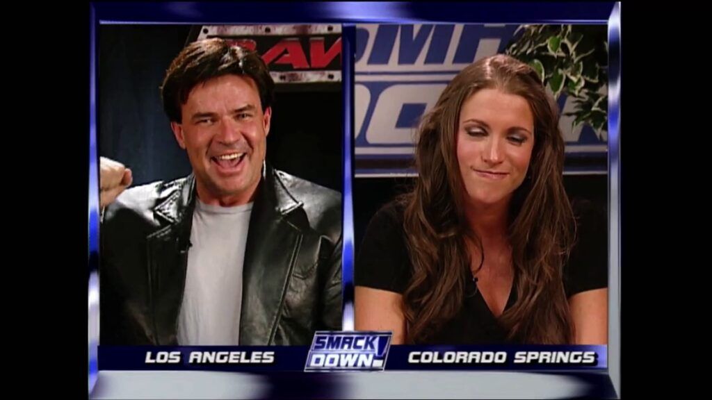Eric Bischoff and Stephanie McMahon were feuding