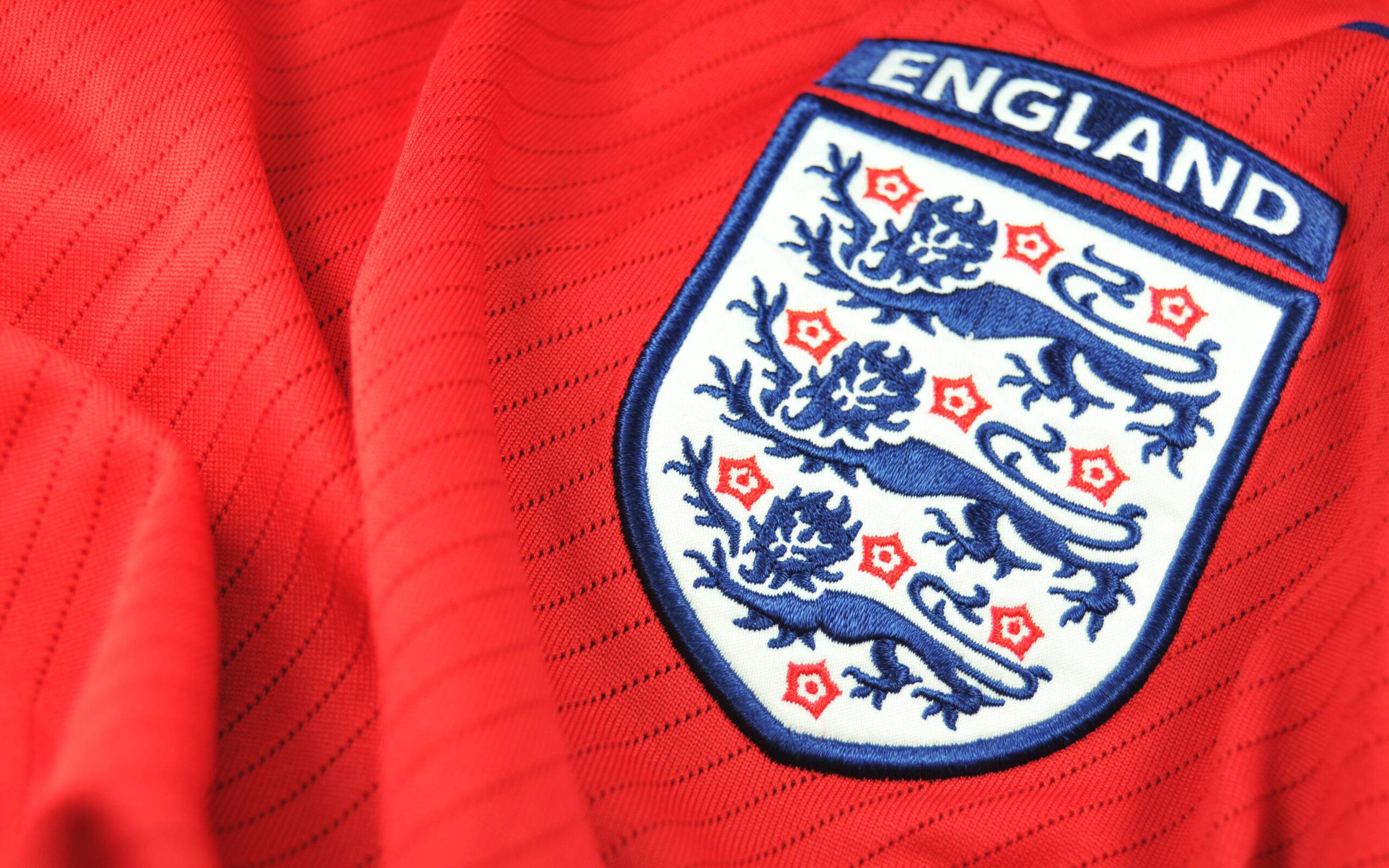 England crest on red kit