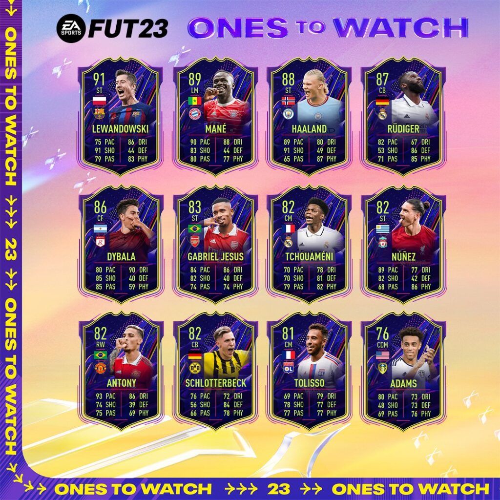 FIFA 23 Ones to Watch cards