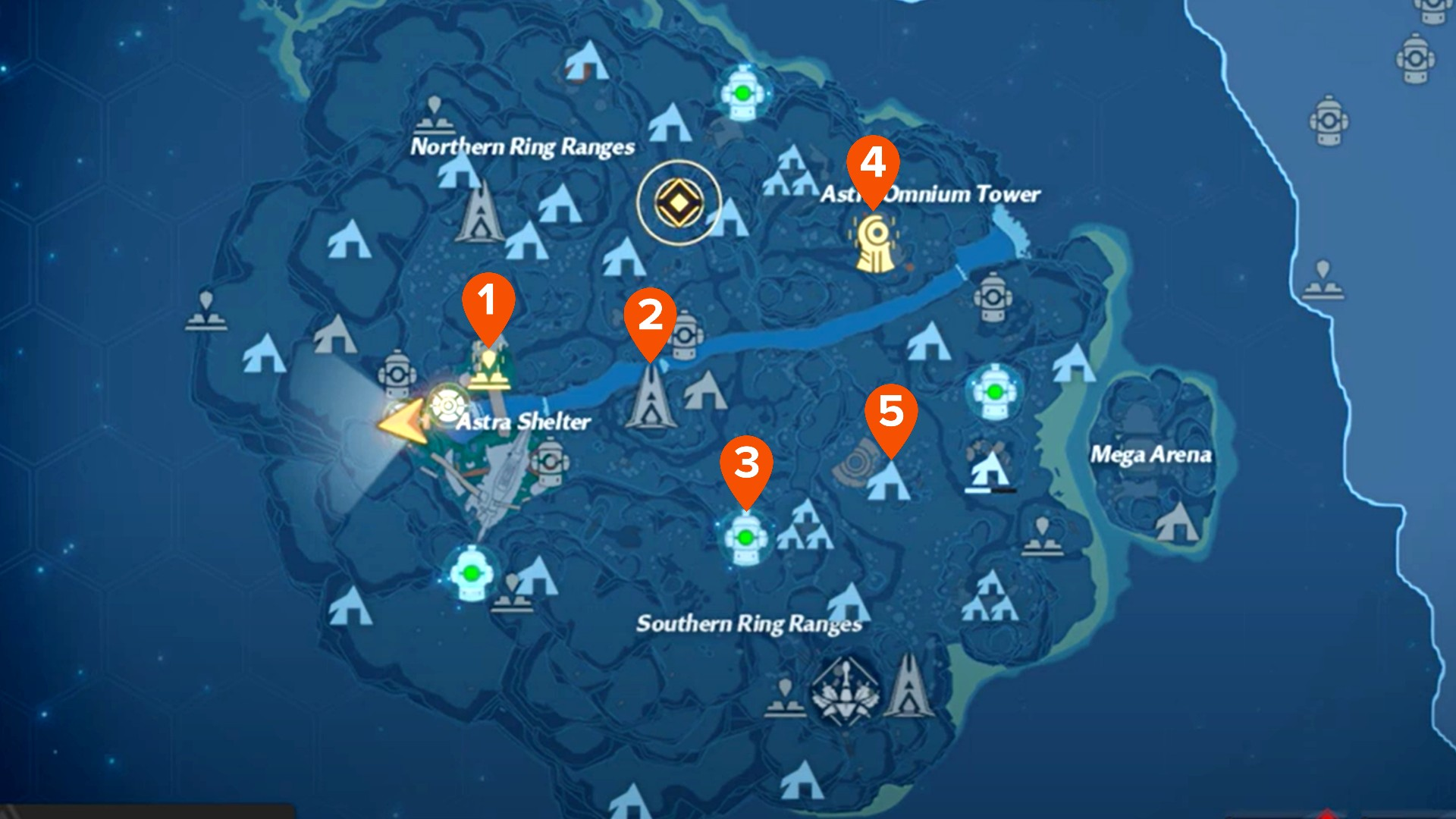 Full world map in Tower of Fantasy