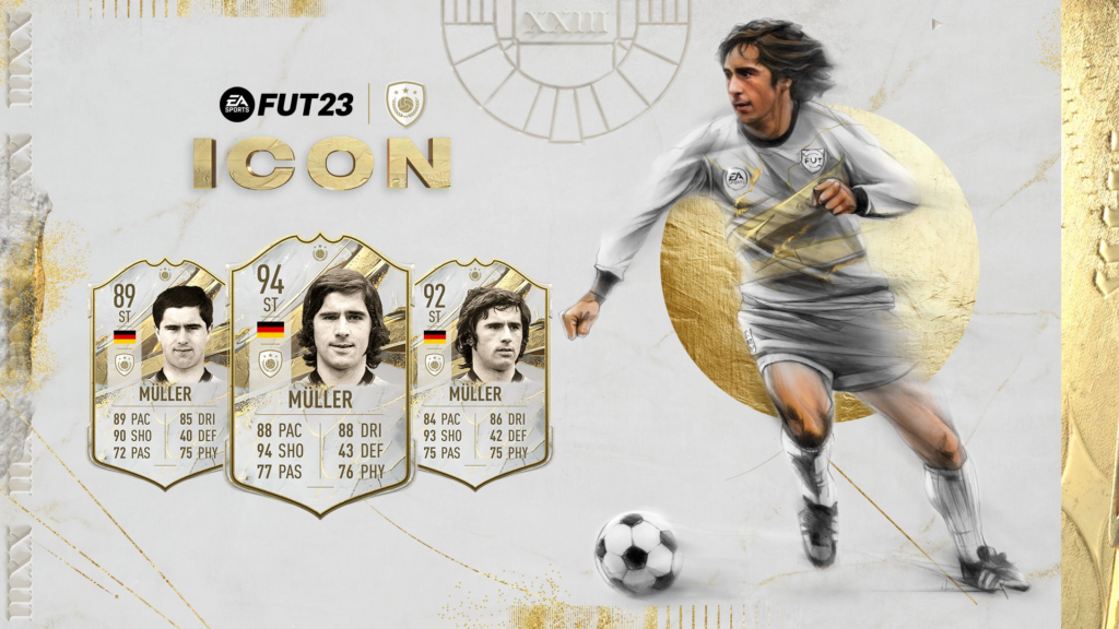 Gerd Muller Icon card in FIFA 23 