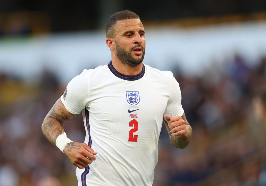 Kyle Walker playing for England