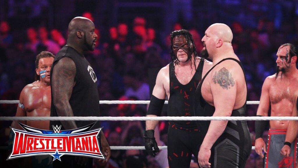 Shaquille O'Neal and Big Show at WrestleMania 32