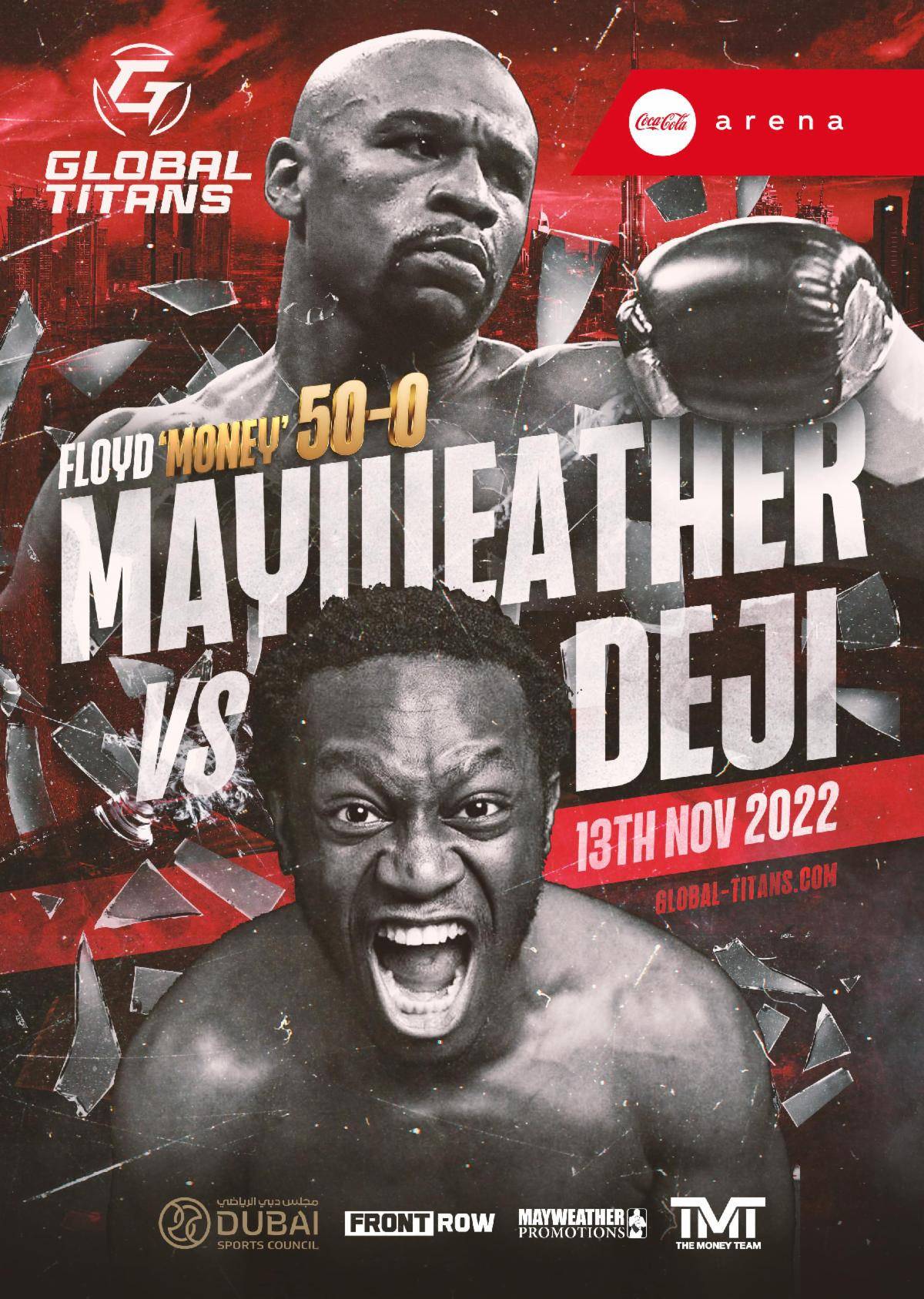 Floyd Mayweather vs Deji Boxing promo poster