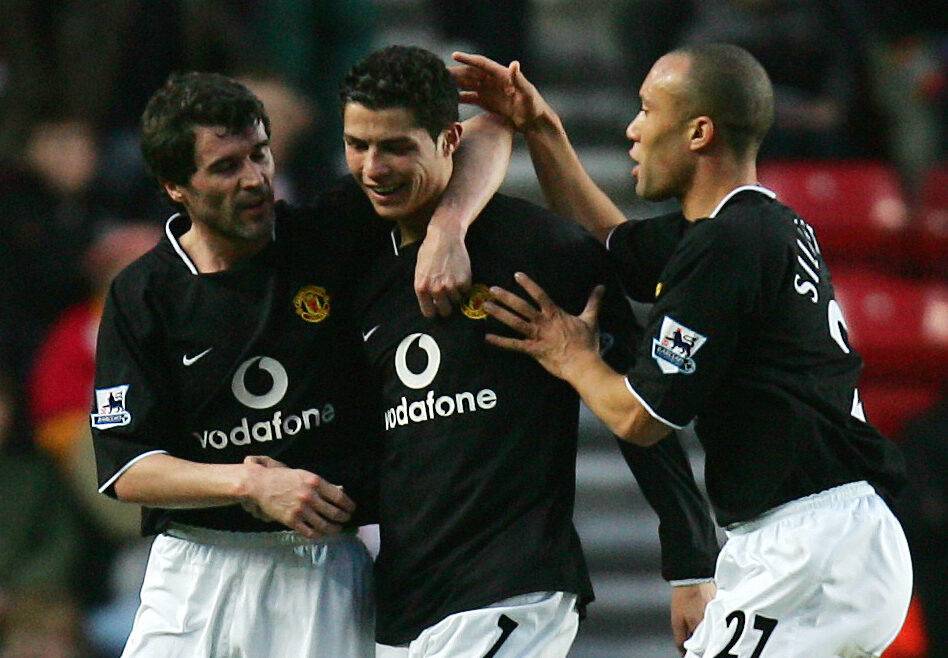 Keane and Ronaldo at Man Utd.