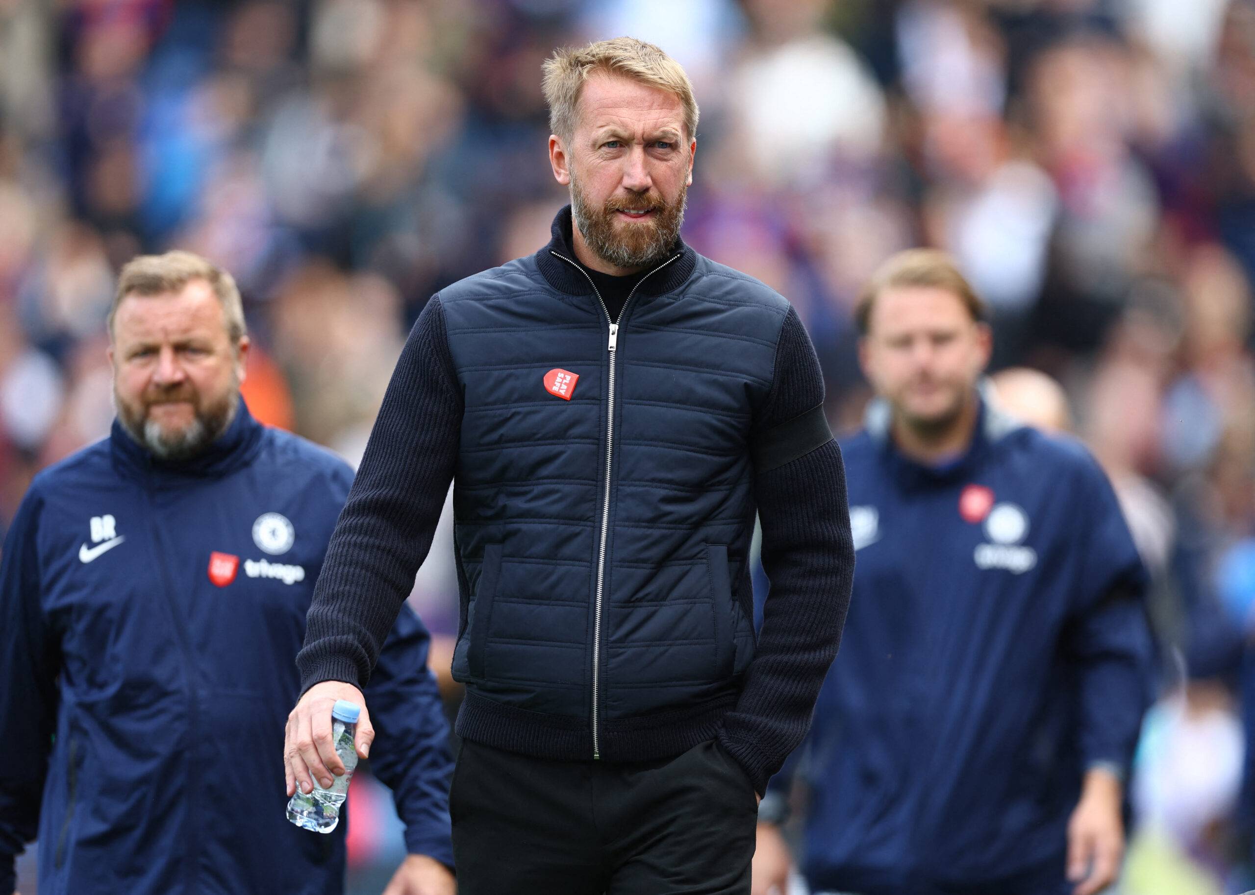 Chelsea boss Graham Potter watches on