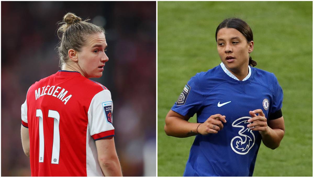 Arsenal's Vivianne Miedema and Chelsea's Sam Kerr