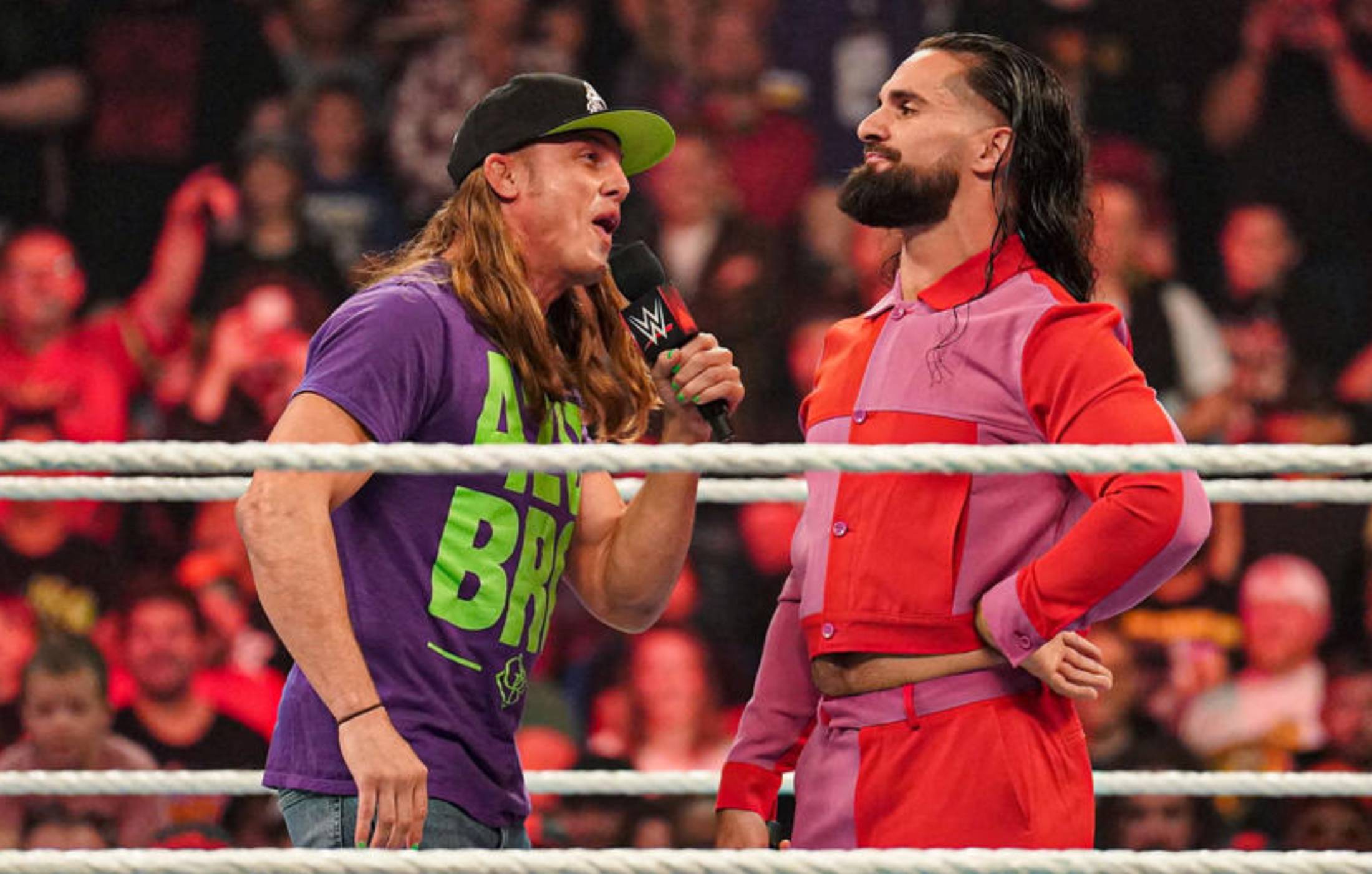 Seth Rollins and Matt Riddle shared the ring on WWE Raw last night