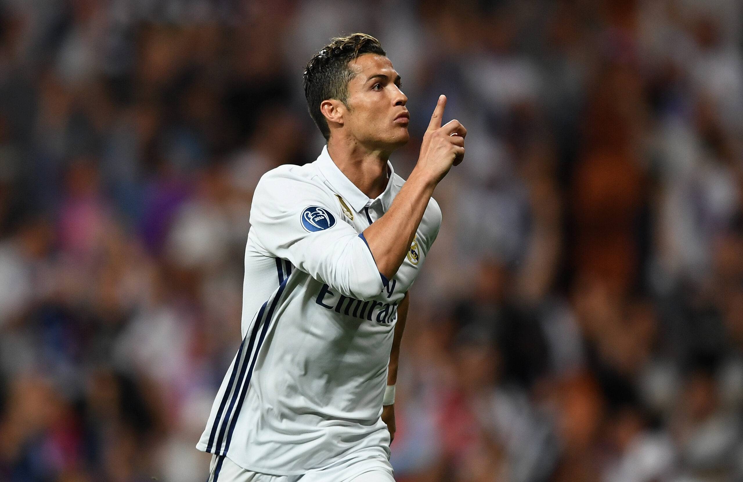 Cristiano Ronaldo celebrates a goal