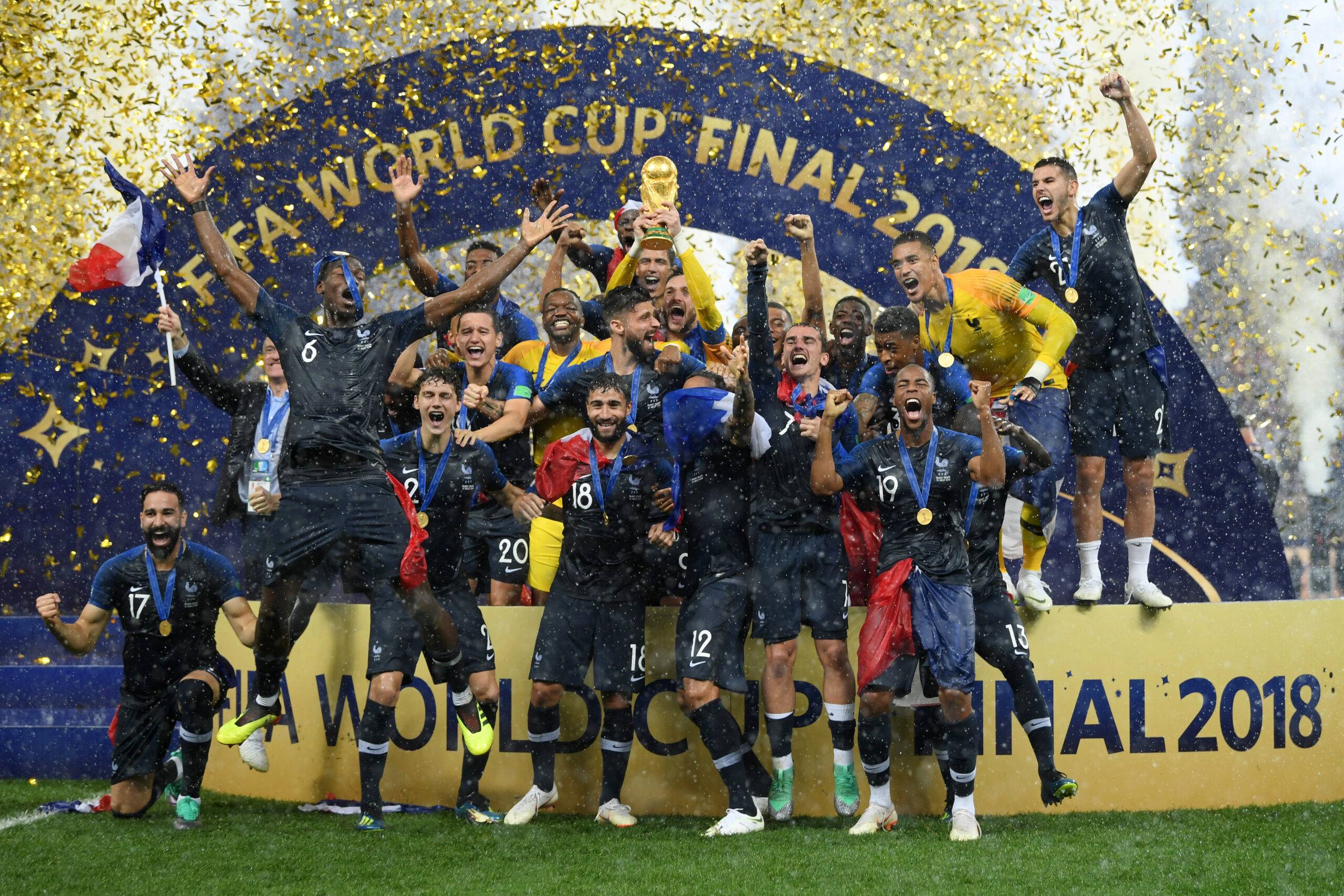 France with the 2018 World Cup trophy