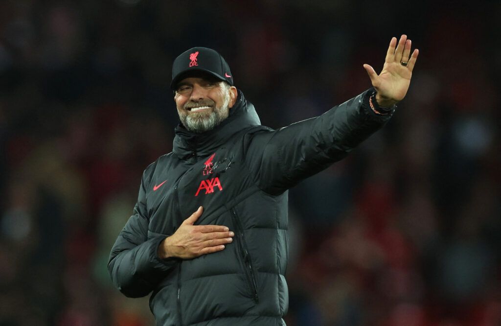 Liverpool boss Jurgen Klopp celebrates
