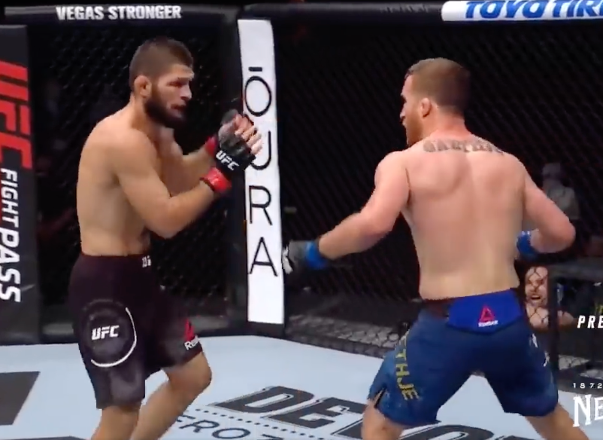 UFC: Khabib Nurmagomedov's insane chin highlighted in impressive clip