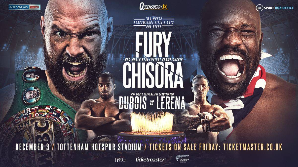 Poster for Tyson Fury vs Derek Chisora on BT Sport Box Office