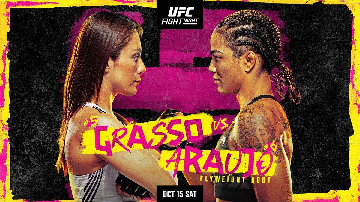 Official poster for UFC Fight Night Grasso vs Araujo