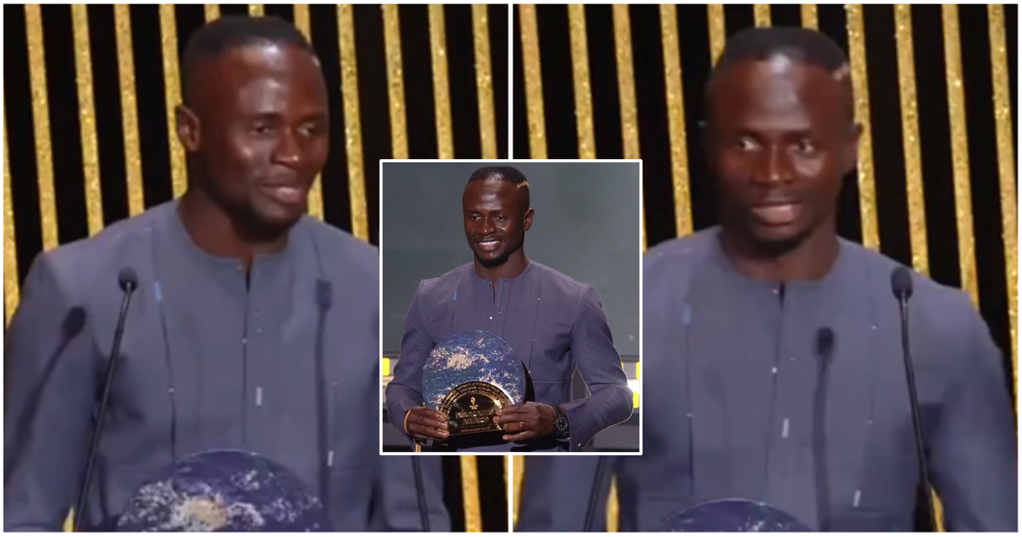 Sadio Mane's release heart touching acceptance speech for the Ballon d'Or 2022 