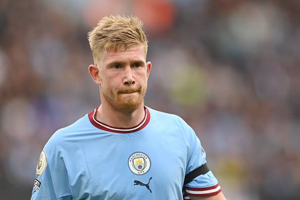 De Bruyne playing for Man City.