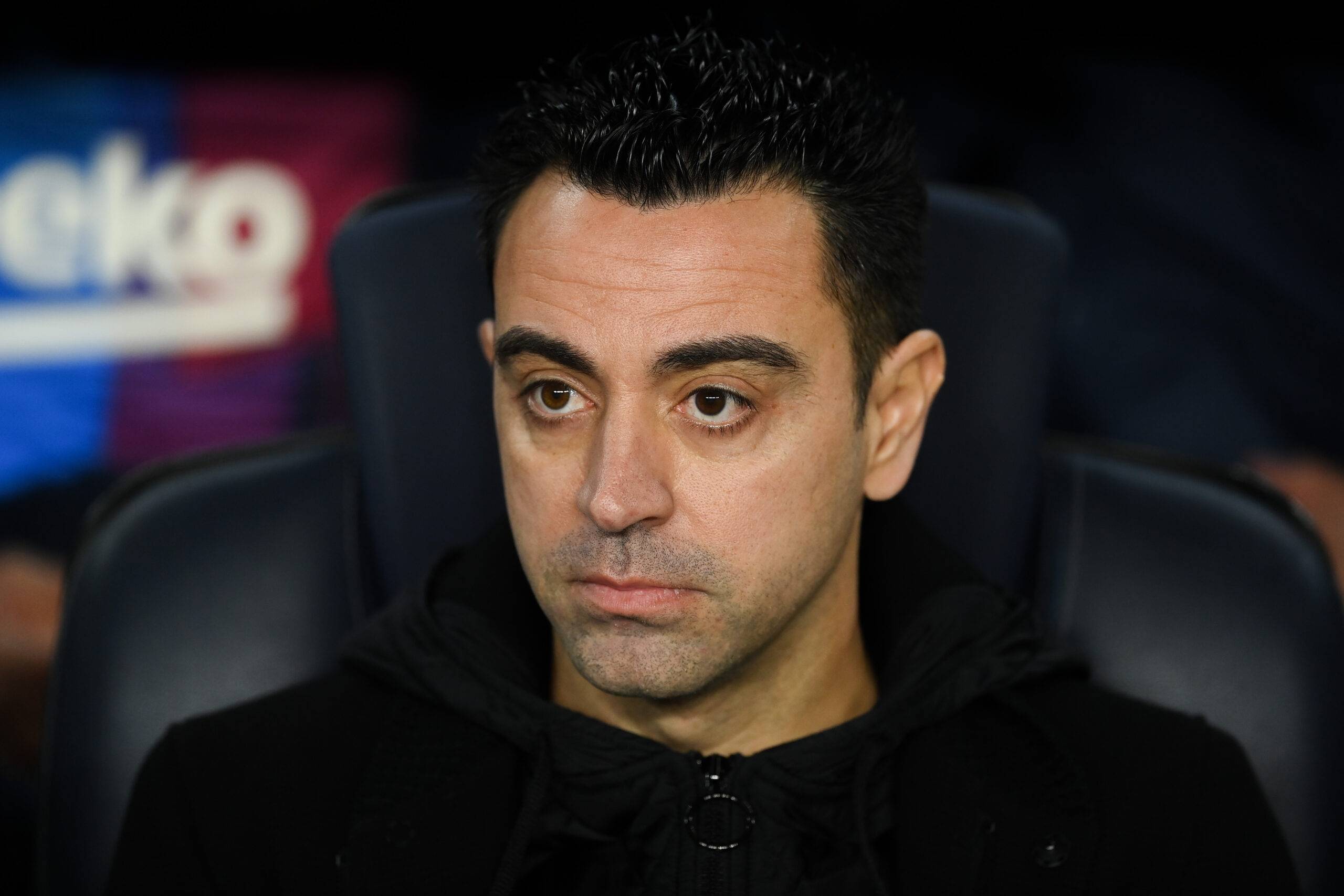 Xavi looked stunned at Barcelona