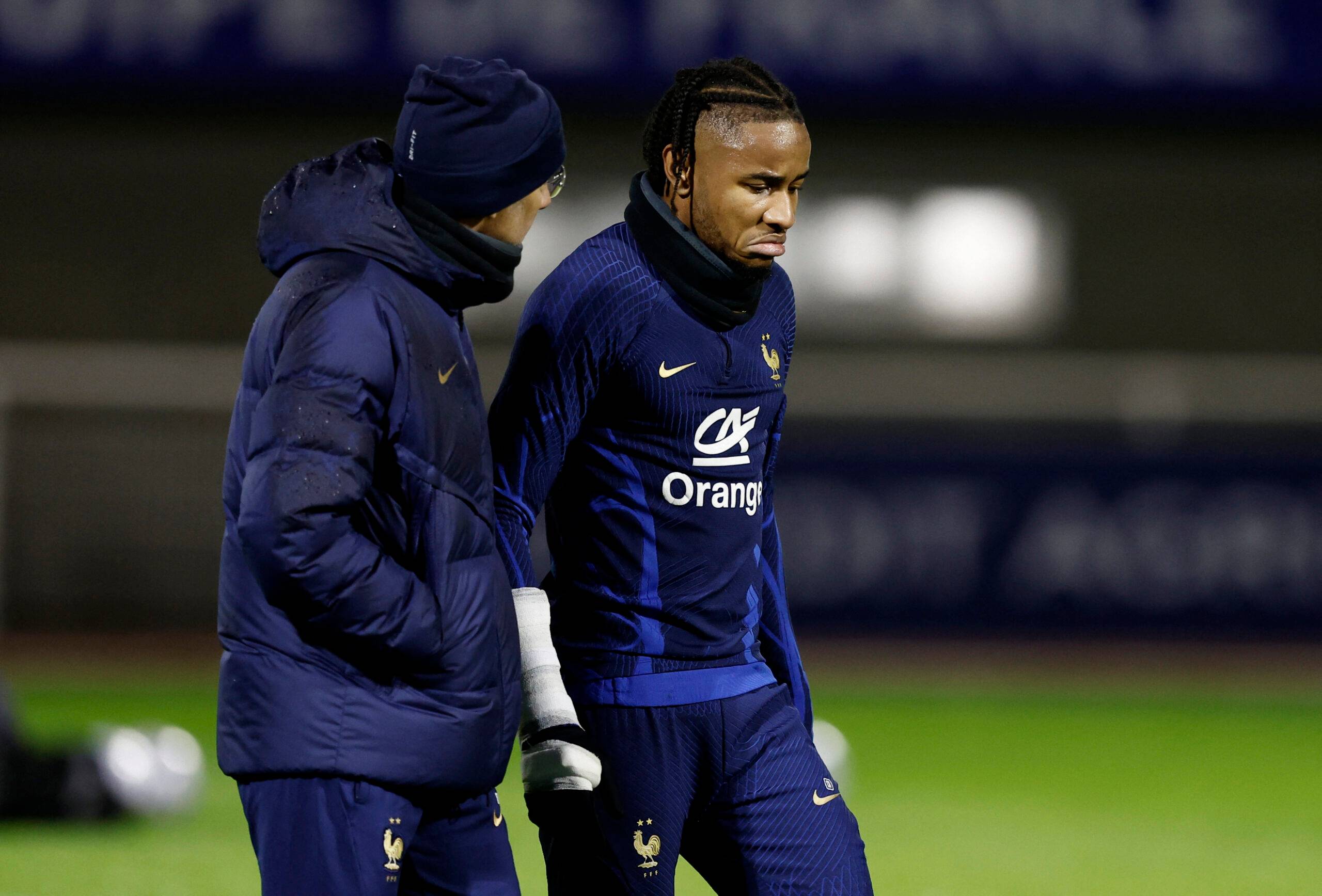 Nkunku is injured in France training.