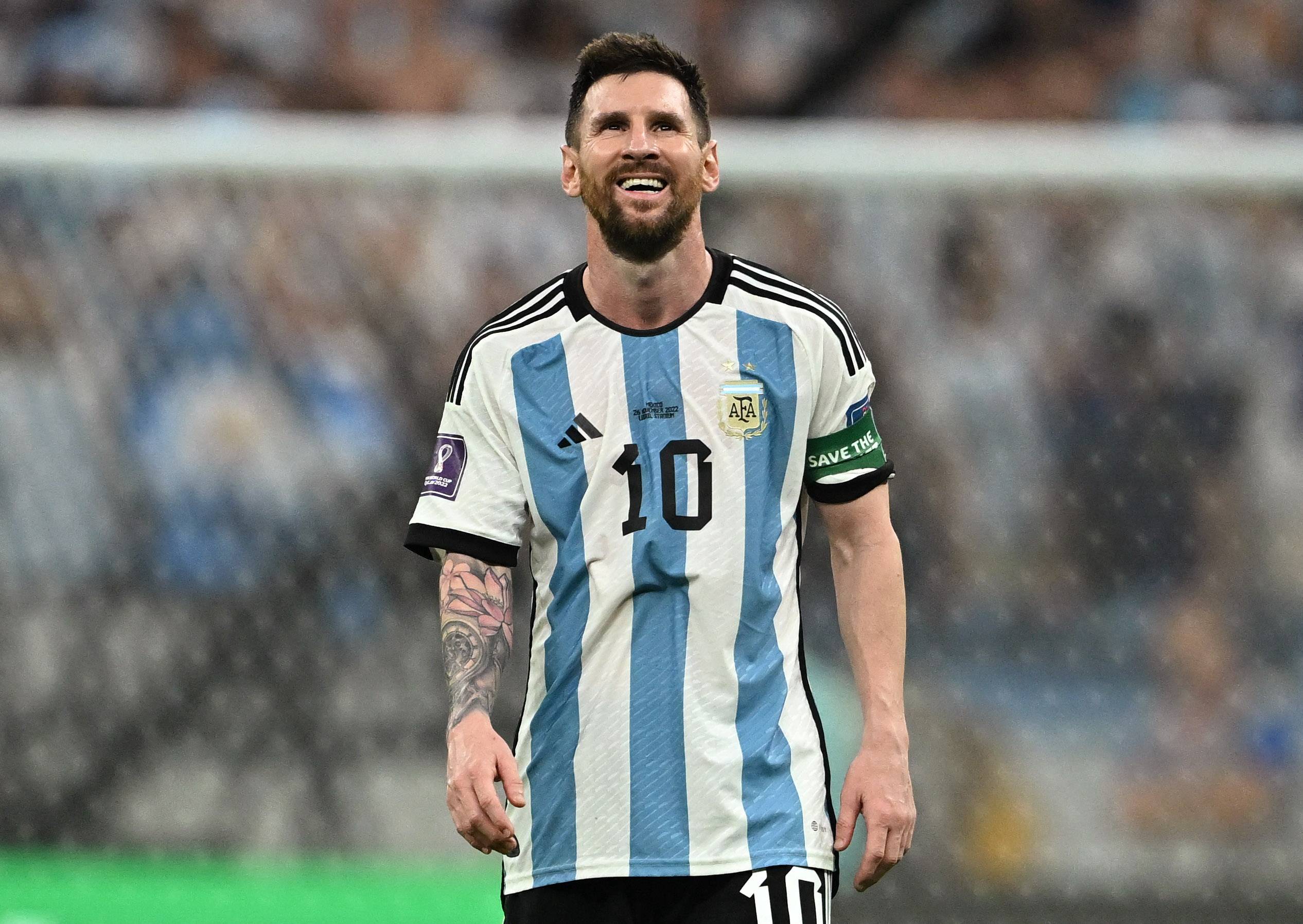 Argentina's Messi soaks it all in.