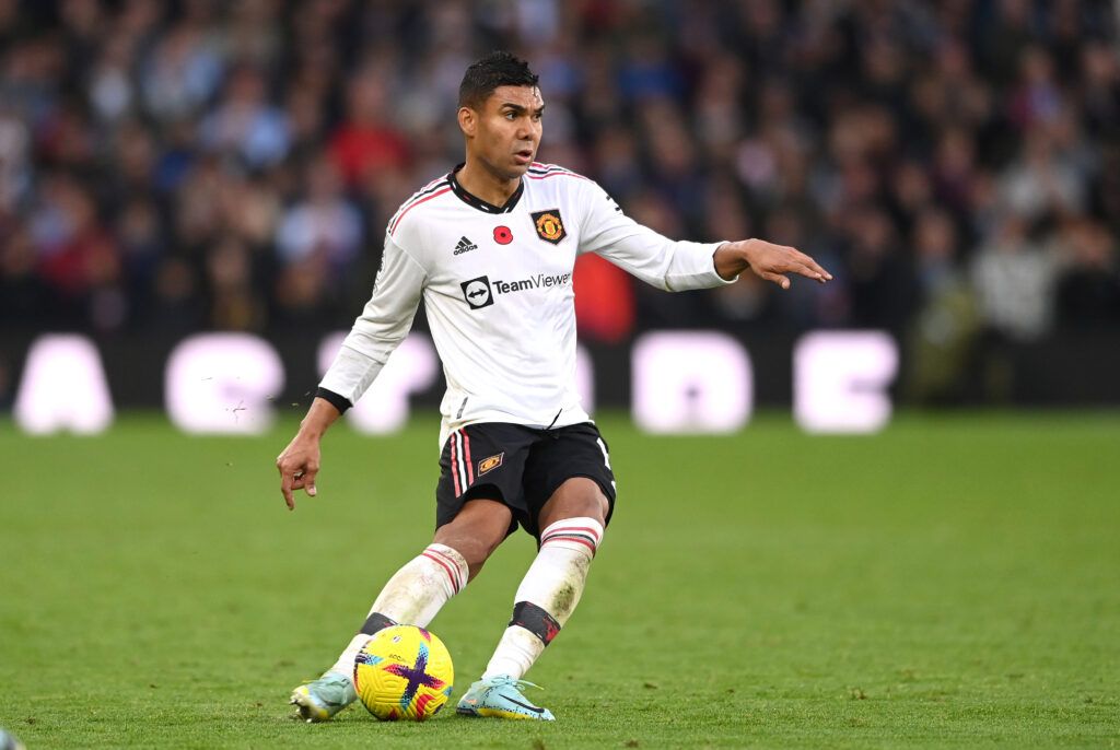 Casemiro of Manchester United in action during the Premier League match 