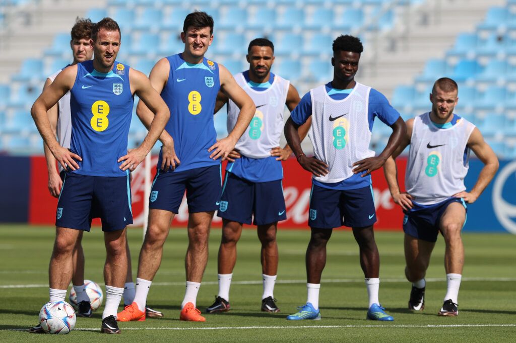 England players during World Cup training session