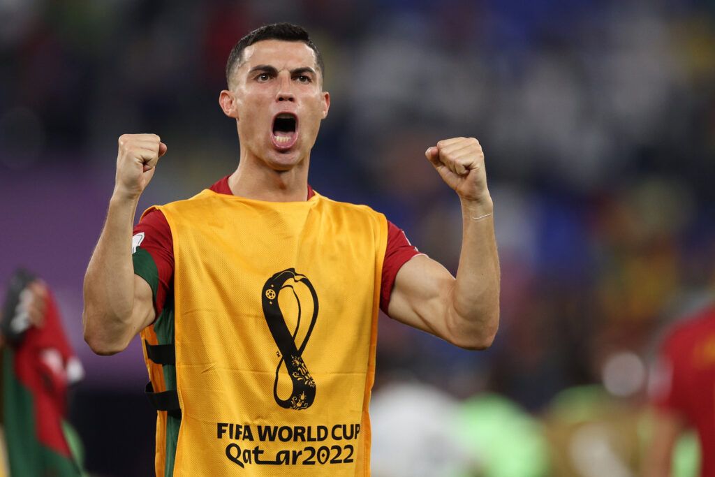 Cristiano Ronaldo celebrates Portugal's win vs Ghana