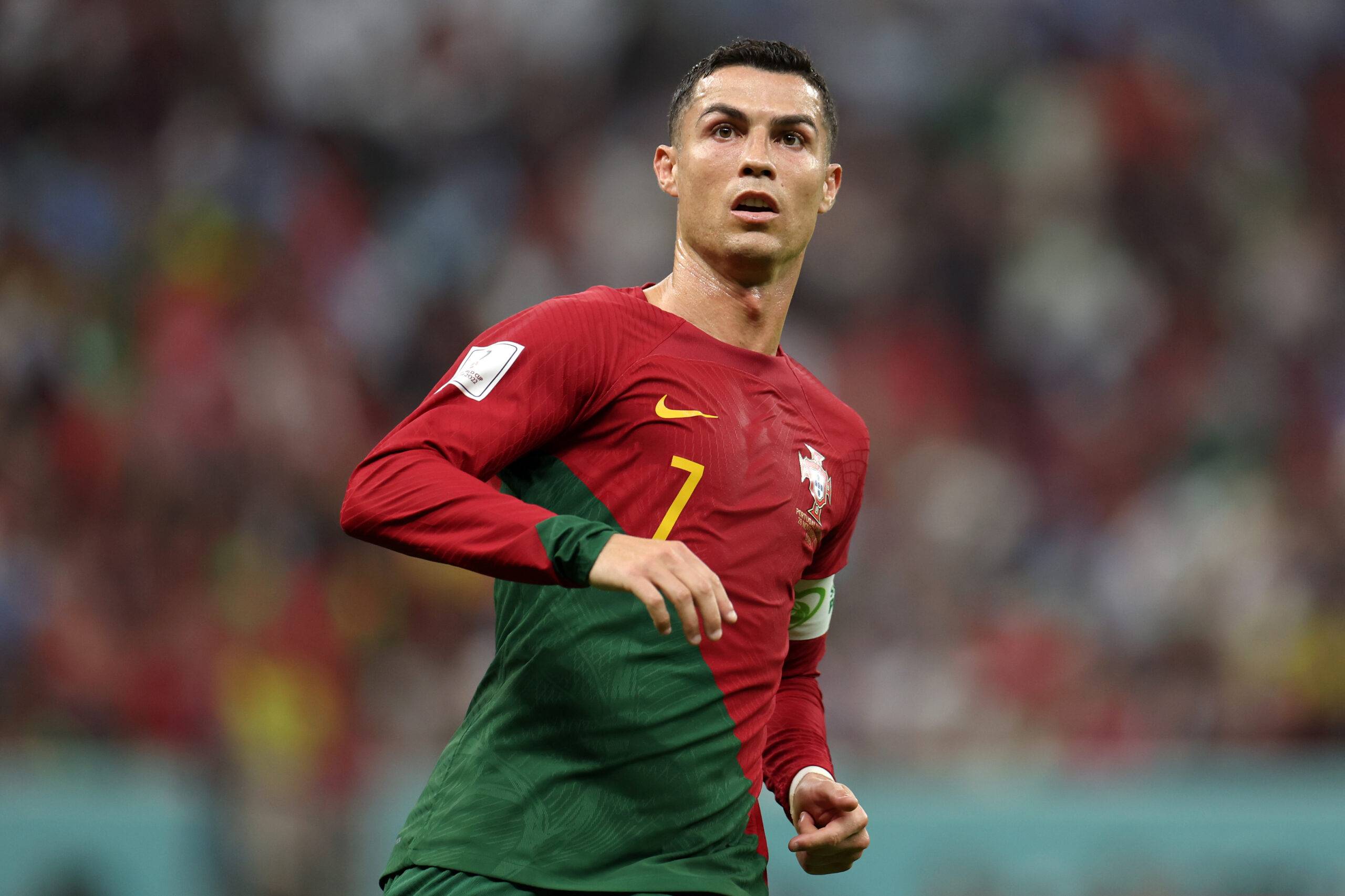 Cristiano Ronaldo’s reaction when he saw Bruno Fernandes had been awarded Portugal’s goal