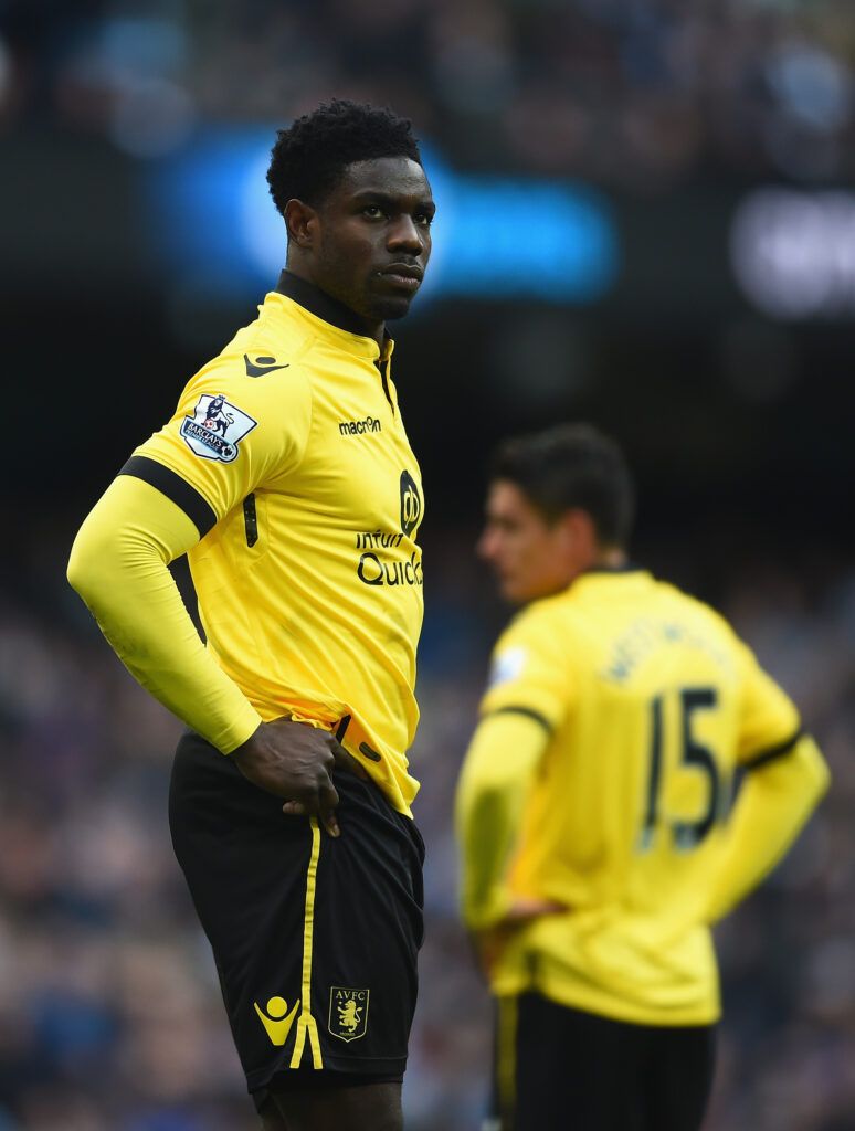 Richards playing in the Premier League for Villa.